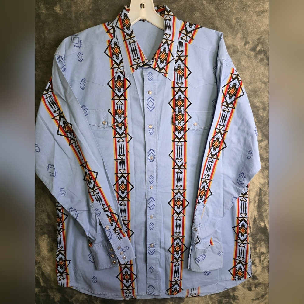 Vintage Panhandle Slim Western Cowboy Rodeo Parade Shirt Jewel Pearl Snaps SZ L - Picture 1 of 7